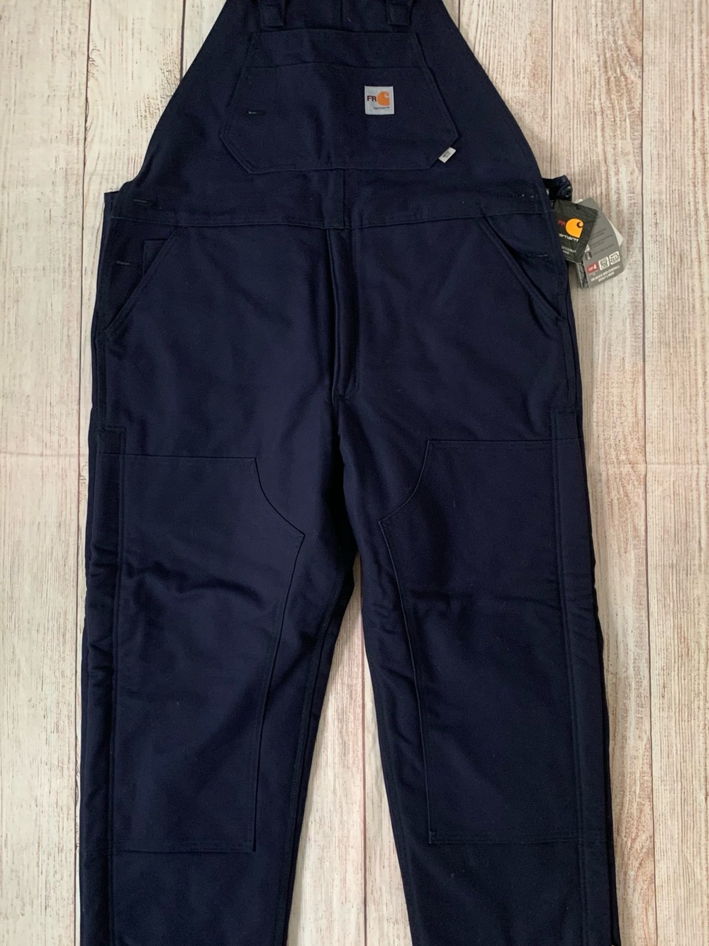 NWT! Carhartt 101626 410 Cat4 FR Heavy Quilt Lined Bib Overalls Dark Navy 38x30